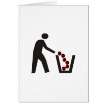 Trashing Cancer Greeting Card