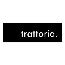 trattoria. business card