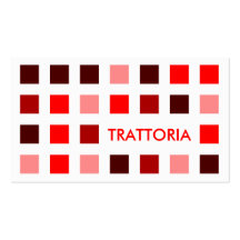 TRATTORIA (mod squares) Business Card