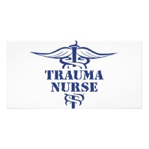 trauma nurse photo greeting card