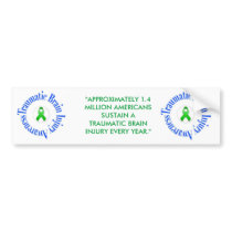 Traumatic Brain Injury Awareness Bumper Sticker