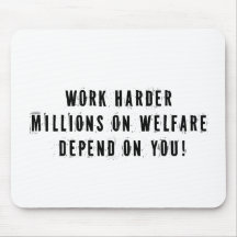 Travail anti Obama plus dur Mousepad Tapis De Souris