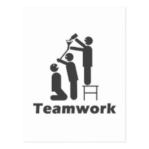 Travail d'équipe - marchandises de motivation carte postale
