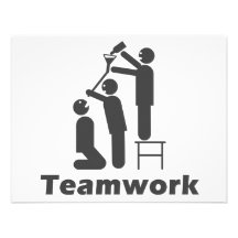 Travail d'équipe - marchandises de motivation cartons d'invitation