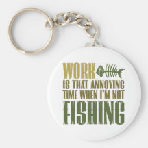 Travail et pêche porte-clef