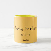 Travail pour la tasse de statut de ciel