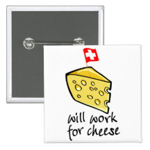 Travaillera pour le fromage badges avec agrafe