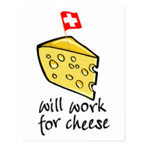 Travaillera pour le fromage carte postale