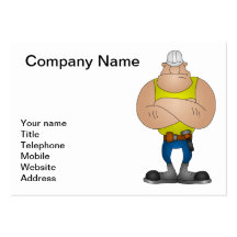 Travailleur de la construction modèle de carte de visite