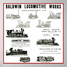 Travaux de locomotive de Baldwin Posters