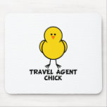 Travel Agent Chick Mouse Pads