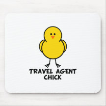 Travel Agent Chick Mouse Pads