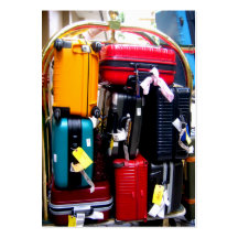 Travel Business Card - Colourful Suitcases
