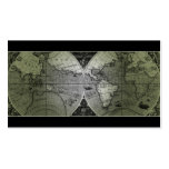 Travel Business Card World Map Globe green