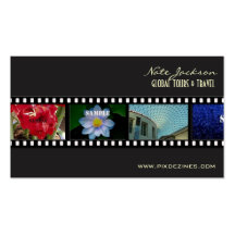 Travel business cards photos template