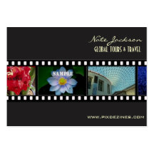 Travel business cards photos template