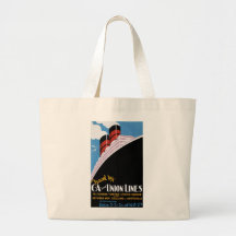 Travel by CA and Union Lines Canvas Bags
