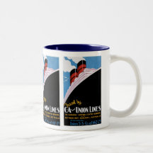 Travel by CA and Union Lines Coffee Mugs