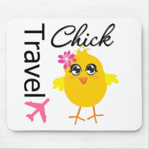 Travel Chick Mouse Pads