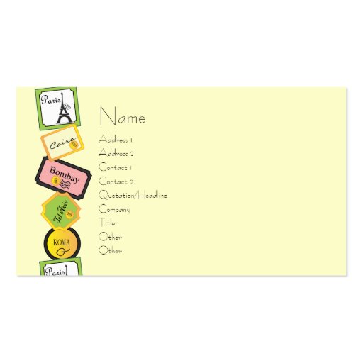 Travel Design Business Cards