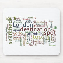 Travel destination mousepads