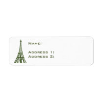 Travel Europe Eiffel Tower labels