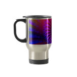Travel Mug - Psychedelic Fractal pink red purple b