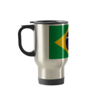 Travel Mug with Flag of Brazil