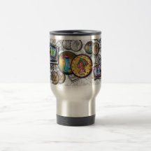 Travel Mugs - Big Coin Pop Art