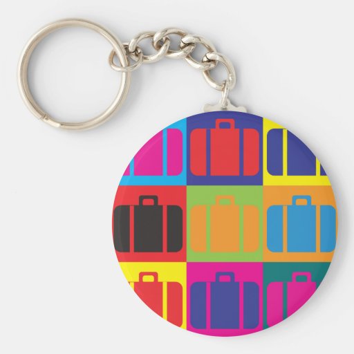 Travel Pop Art Key Chains