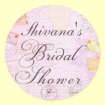 Travel Theme Bridal Shower stickers stickers
