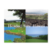 Travel to Hawaii Fore Golf Postcard