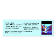 TRAVEL VACATION BUSINESS CONTACT ~ BOOKMARK CARD BUSINESS CARD TEMPLATE