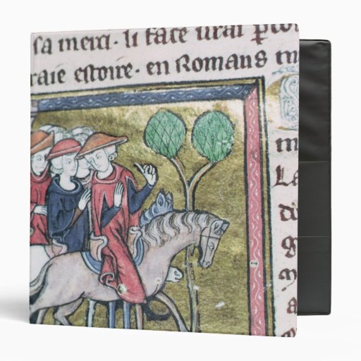 Travellers, from the Roman de Jules Cesar 3 Ring Binders