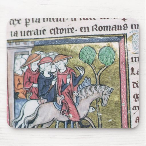 Travellers, from the Roman de Jules Cesar Mouse Pads