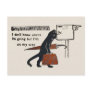 Travelling Black Cat Vintage Style Postcard