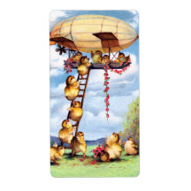 Travelling Chicks Personalised Shipping Label