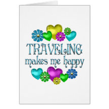 Travelling Happiness Greeting Card