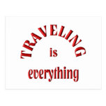 Travelling is Everything Post Cards