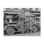 Travelling Musician, Weird Vehicle, 1929 Post Cards
