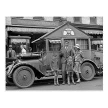 Travelling Musician, Weird Vehicle, 1929 Post Cards