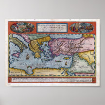 Travels of St. Paul Ortelius Abraham 1598 Poster