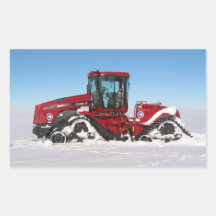 Traversing Arctic Tractor Rectangular Sticker
