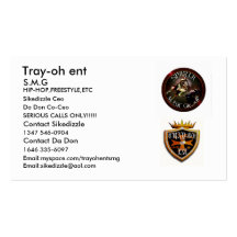 tray-oh logo1, spartamusicgroup2, Tray-oh ent, ... Business Card Templates
