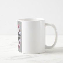 TRE 4 Triangles Abstract Grey Blue Red White Mugs