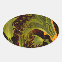 Treacherous Oval Sticker