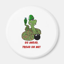 Tread on Me! Refrigerator Magnet