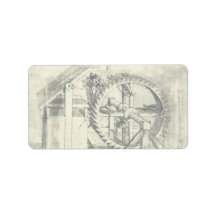 Treadmill Powered Crossbow by Leonardo da Vinci Custom Address Labels