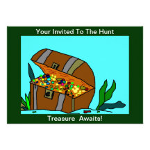 Treasure Hunt customize and personalize invitation