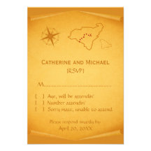 Treasure Map Response Card Personalized Invite